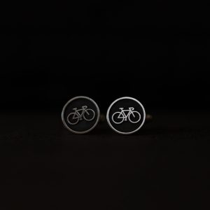 Gemelos ciclismo plata Joyas personalizadas Tinymarco