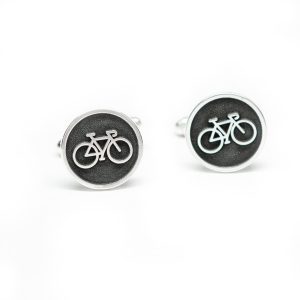 Gemelos ciclismo plata Joyas personalizadas Tinymarco